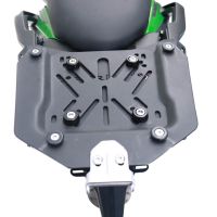 GPR TECH Kawasaki Versys 650 2023/2024 e5 plus Topcase aus Aluminium, silberfarben mit spezifischer Platte inklusive Kapazität Liter 35