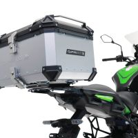 GPR TECH Kawasaki Versys 650 2023/2024 e5 plus Topcase aus Aluminium, silberfarben mit spezifischer Platte inklusive Kapazität Liter 35