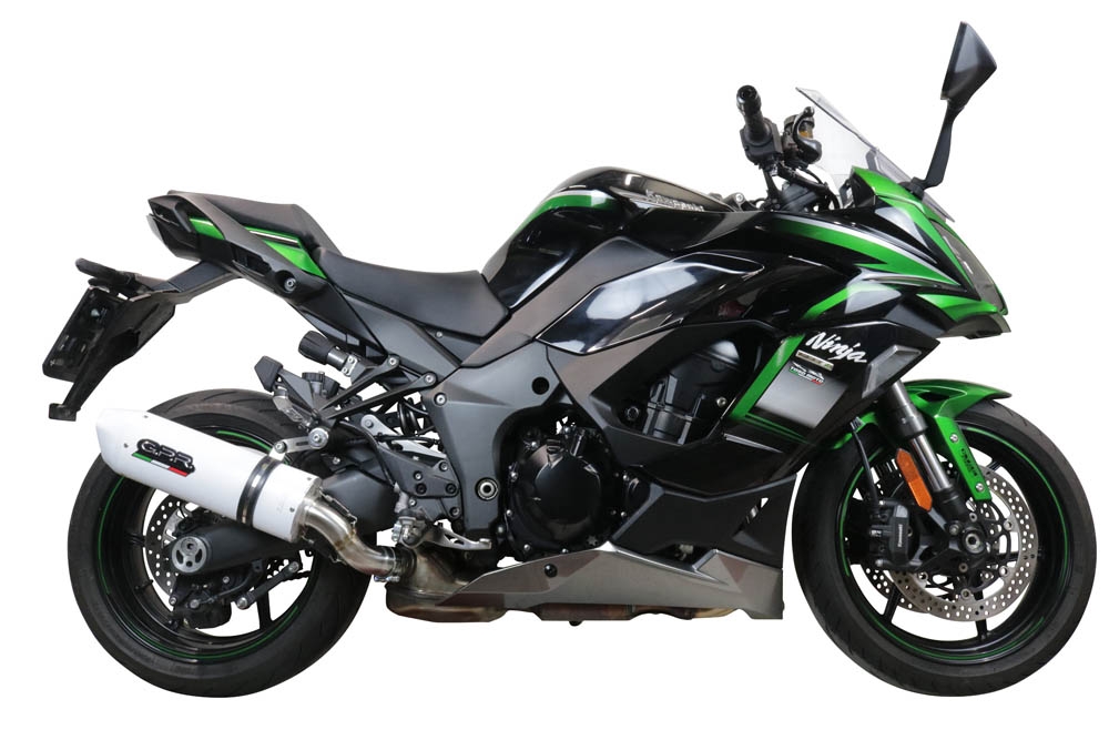 GPR auspuff kompatibel mit  Kawasaki Ninja 1000 Sx 2020-2020, Albus Evo4, Zugelassener legaler Slip-On-Auspuff mit Abe, einschließlich abnehmbarem DB-Killer und Verbindungsrohr 