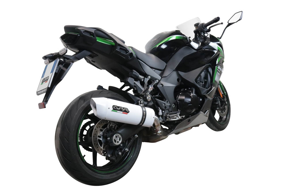 GPR auspuff kompatibel mit  Kawasaki Ninja 1000 Sx 2020-2020, Albus Evo4, Zugelassener legaler Slip-On-Auspuff mit Abe, einschließlich abnehmbarem DB-Killer und Verbindungsrohr 