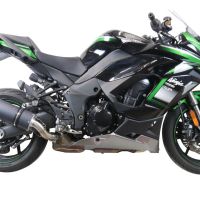 GPR auspuff kompatibel mit  Kawasaki Ninja 1000 Sx 2021-2024, Furore Evo4 Nero, Zugelassener legaler Slip-On-Auspuff mit Abe, einschließlich abnehmbarem DB-Killer und Verbindungsrohr 