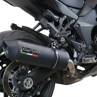 GPR auspuff kompatibel mit  Kawasaki Ninja 1000 Sx 2021-2024, Furore Evo4 Nero, Zugelassener legaler Slip-On-Auspuff mit Abe, einschließlich abnehmbarem DB-Killer und Verbindungsrohr 