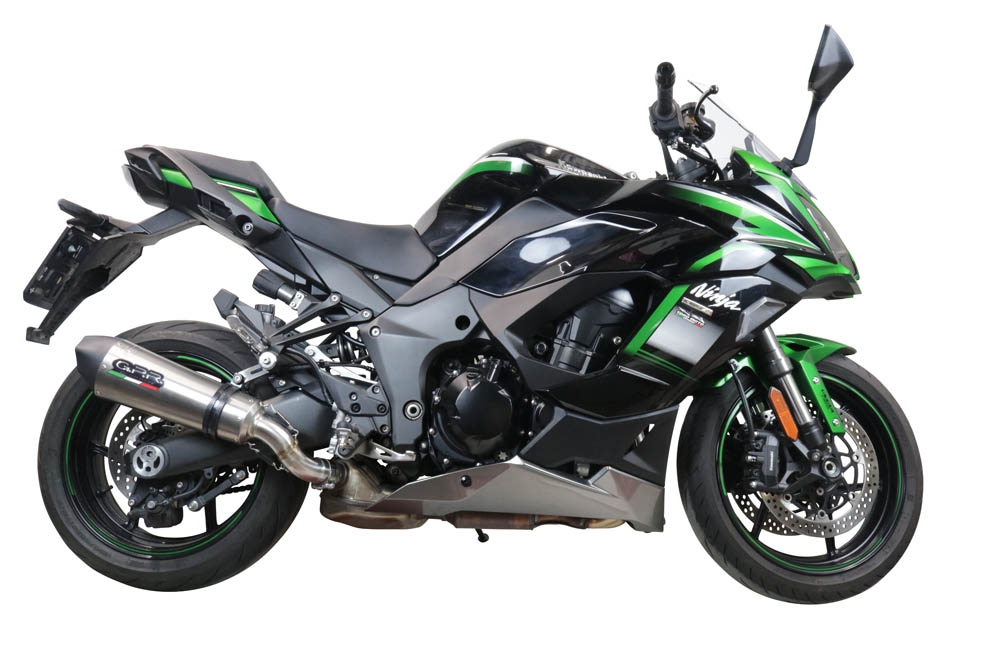 GPR auspuff kompatibel mit  Kawasaki Ninja 1000 Sx 2020-2020, New Grand Prix Evo Titanium, Zugelassener legaler Slip-On-Auspuff mit Abe, einschließlich abnehmbarem DB-Killer und Verbindungsrohr 