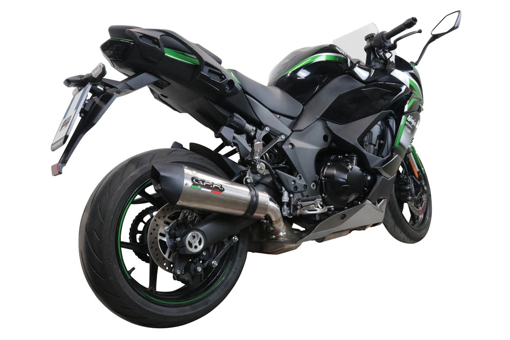 GPR auspuff kompatibel mit  Kawasaki Ninja 1000 Sx 2020-2020, New Grand Prix Evo Titanium, Zugelassener legaler Slip-On-Auspuff mit Abe, einschließlich abnehmbarem DB-Killer und Verbindungsrohr 