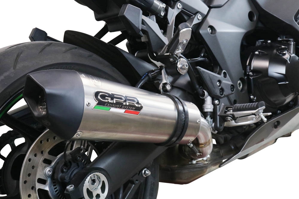 GPR auspuff kompatibel mit  Kawasaki Ninja 1000 Sx 2020-2020, New Grand Prix Evo Titanium, Zugelassener legaler Slip-On-Auspuff mit Abe, einschließlich abnehmbarem DB-Killer und Verbindungsrohr 
