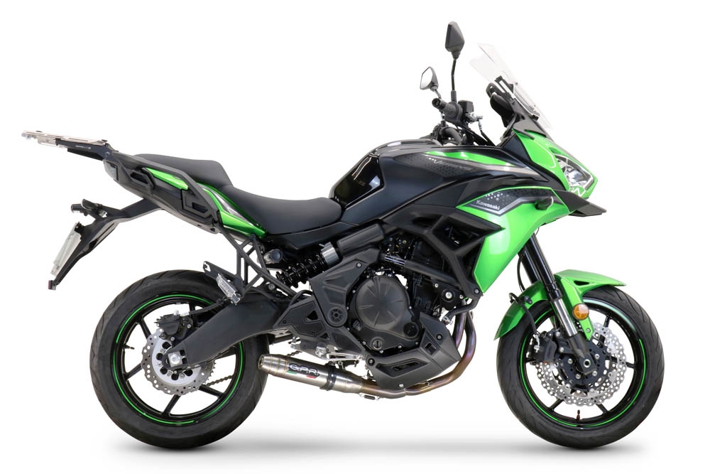 GPR auspuff kompatibel mit  Kawasaki Versys 650 2017-2020, Deeptone Inox, Racing-Komplettsystem-Auspuff, einschließlich Krümmer und abnehmbarem DB-Killer 