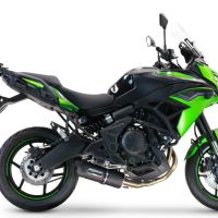 GPR auspuff kompatibel mit  Kawasaki Versys 650 2017-2020, Furore Nero, Racing-Komplettsystem-Auspuff, einschließlich Krümmer und abnehmbarem DB-Killer 