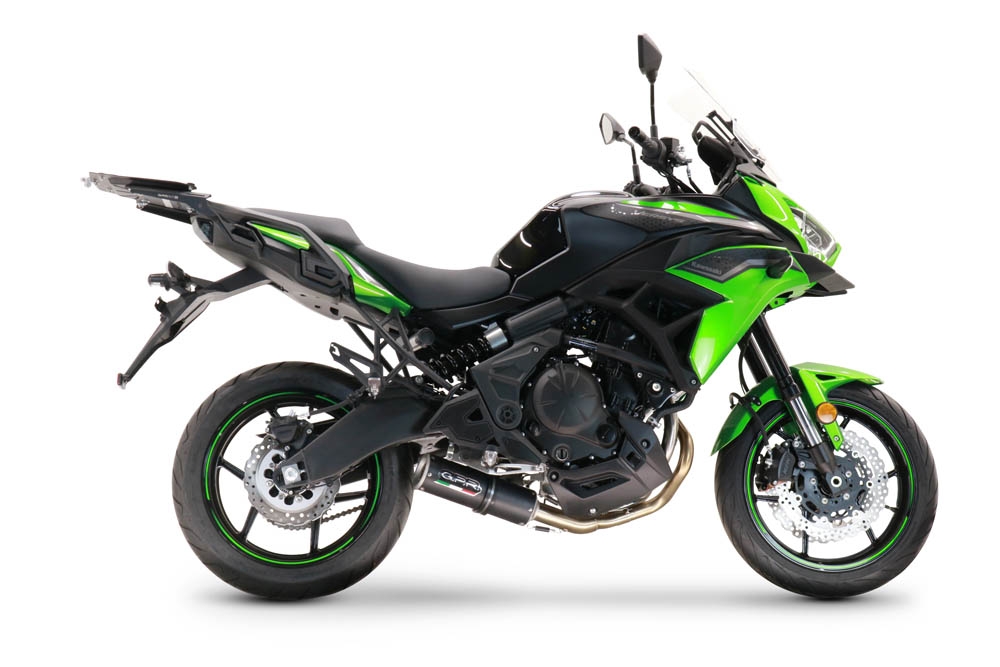 GPR auspuff kompatibel mit  Kawasaki Versys 650 2021-2022, M3 Black Titanium, Racing-Komplettsystem-Auspuff, einschließlich Krümmer und abnehmbarem DB-Killer 
