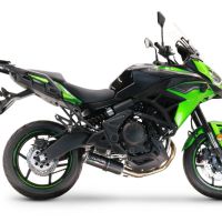 GPR auspuff kompatibel mit  Kawasaki Versys 650 2021-2022, M3 Black Titanium, Racing-Komplettsystem-Auspuff, einschließlich Krümmer und abnehmbarem DB-Killer 
