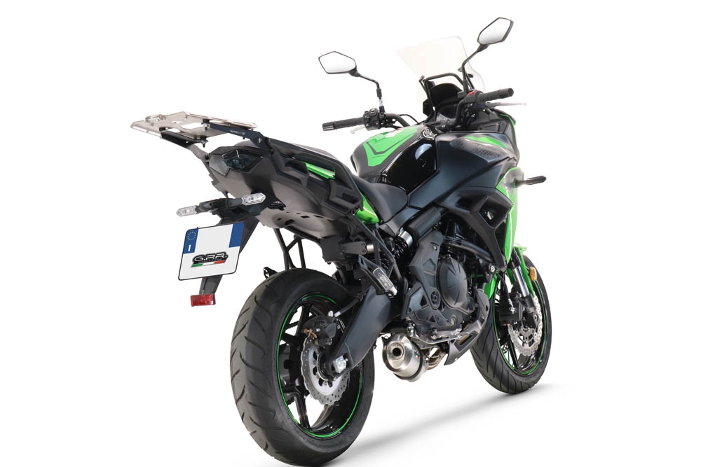 GPR auspuff kompatibel mit  Kawasaki Versys 650 2015-2016, Satinox , Zugelassener legaler Vollanlagenauspuff mit ABE, inklusive herausnehmbarem DB-Killer 