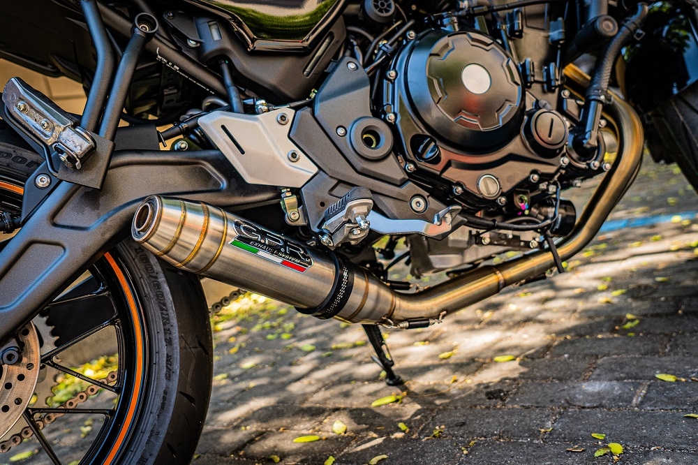 GPR auspuff kompatibel mit  Kawasaki Z 650 RS 2021-2023, Deeptone Inox, Kompletter Rennauspuff, geliefert mit spezifischem Krümmer, Artikel ohne Homologation 