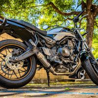 GPR auspuff kompatibel mit  Kawasaki Z 650 RS 2021-2023, Deeptone Inox, Kompletter Rennauspuff, geliefert mit spezifischem Krümmer, Artikel ohne Homologation 