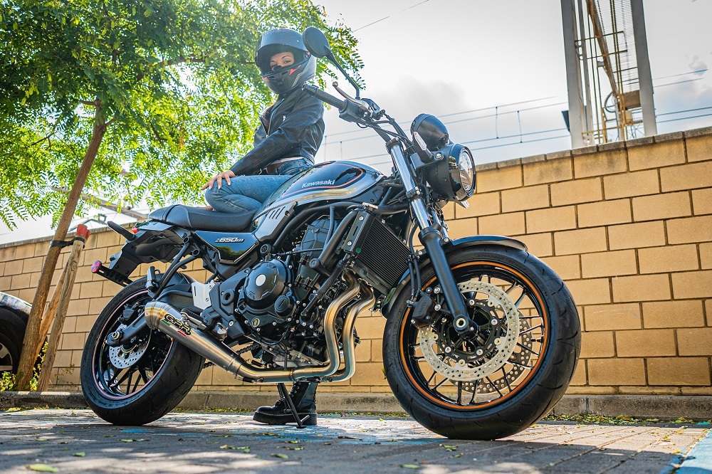 GPR auspuff kompatibel mit  Kawasaki Z 650 RS 2021-2023, Powercone Evo, Kompletter Rennauspuff, geliefert mit spezifischem Krümmer, Artikel ohne Homologation 