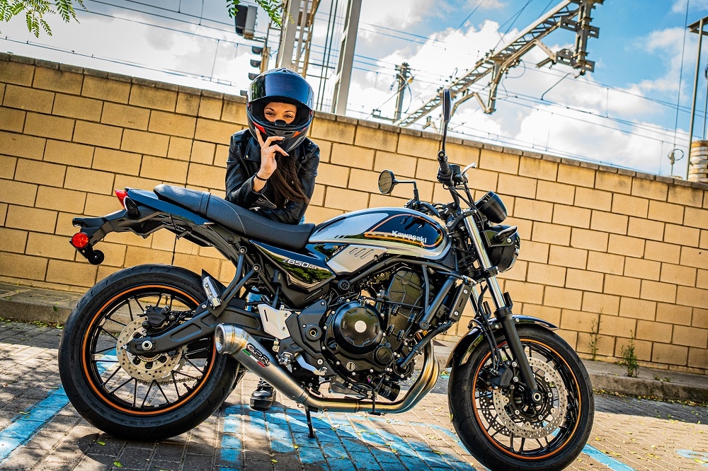 GPR auspuff kompatibel mit  Kawasaki Z 650 RS 2021-2023, Powercone Evo, Kompletter Rennauspuff, geliefert mit spezifischem Krümmer, Artikel ohne Homologation 