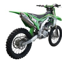 GPR auspuff kompatibel mit  Kawasaki KX 250 F 2021-2023, Pentacross FULL Titanium, Slip-On-Auspuff für Off-Road-Rennen mit Verbindungsrohr und abnehmbarem DB-Killer-Funkenfänger 