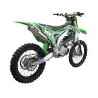 GPR auspuff kompatibel mit  Kawasaki KX 250 X 2021-2022, Pentacross Inox, Slip-On-Auspuff für Off-Road-Rennen mit Verbindungsrohr und abnehmbarem DB-Killer-Funkenfänger 