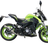 GPR auspuff kompatibel mit  Keeway Rkf 125 2021-2023, Deeptone Inox, Homologierte auspuff mit verbindungsrohr und katalysator 