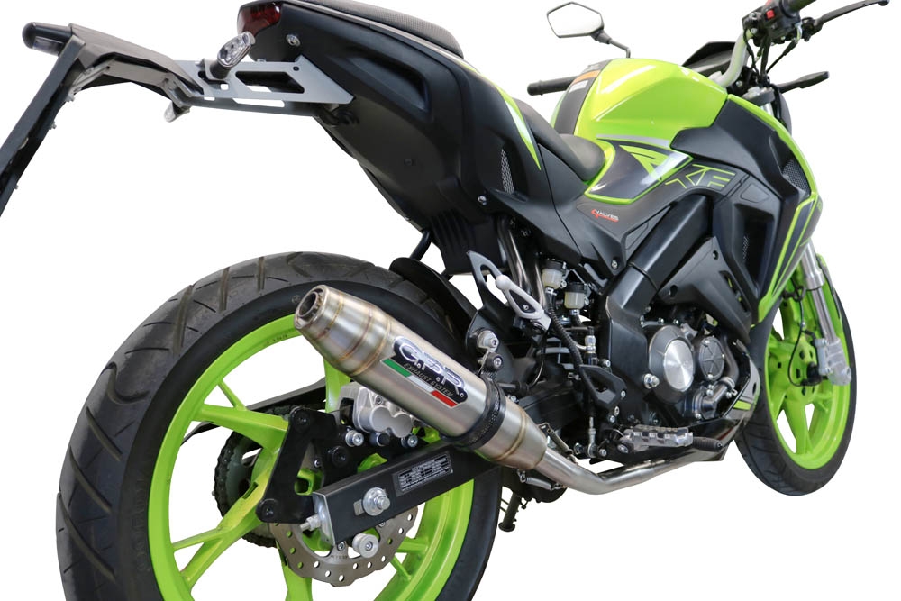 GPR auspuff kompatibel mit  Keeway Rkf 125 2021-2023, Deeptone Inox, Homologierte auspuff mit verbindungsrohr und katalysator 