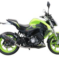 GPR auspuff kompatibel mit  Keeway Rkf 125 2021-2023, Furore Evo4 Nero, Homologierte auspuff mit verbindungsrohr und katalysator 