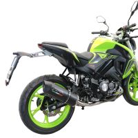 GPR auspuff kompatibel mit  Keeway Rkf 125 2021-2023, Furore Evo4 Nero, Homologierte auspuff mit verbindungsrohr und katalysator 