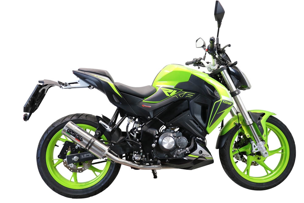 GPR auspuff kompatibel mit  Keeway Rkf 125 2021-2023, M3 Inox , Homologierte auspuff mit verbindungsrohr und katalysator 