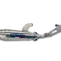 GPR auspuff kompatibel mit  Kawasaki KLX 140L 2008-2021, Deeptone Inox, Racing-Komplettsystem-Auspuff, einschließlich Krümmer und abnehmbarem DB-Killer 
