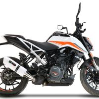 GPR auspuff kompatibel mit  Ktm Duke 125 2021-2023, Albus Evo4, Zugelassener legaler Slip-On-Auspuff mit Abe, einschließlich abnehmbarem DB-Killer und Verbindungsrohr 