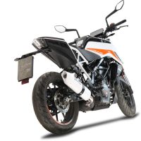 GPR auspuff kompatibel mit  Ktm Duke 125 2021-2023, Albus Evo4, Zugelassener legaler Slip-On-Auspuff mit Abe, einschließlich abnehmbarem DB-Killer und Verbindungsrohr 