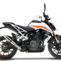 GPR auspuff kompatibel mit  Ktm Duke 250 2021-2023, Deeptone Inox, Rennauspuff, mit Verbindungsrohren, Artikel ohne Genehmigung 