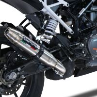 GPR auspuff kompatibel mit  Ktm Duke 250 2021-2023, Deeptone Inox, Rennauspuff, mit Verbindungsrohren, Artikel ohne Genehmigung 