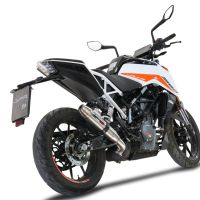 GPR auspuff kompatibel mit  Ktm Duke 250 2021-2023, Deeptone Inox, Rennauspuff, mit Verbindungsrohren, Artikel ohne Genehmigung 