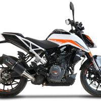 GPR auspuff kompatibel mit  Ktm Duke 125 2021-2023, Furore Nero, Rennauspuff, mit Verbindungsrohren, Artikel ohne Genehmigung 