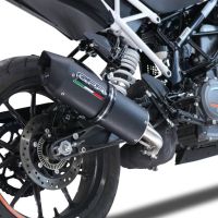 GPR auspuff kompatibel mit  Ktm Duke 125 2021-2023, Furore Nero, Rennauspuff, mit Verbindungsrohren, Artikel ohne Genehmigung 