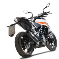 GPR auspuff kompatibel mit  Ktm Duke 125 2021-2023, Furore Nero, Rennauspuff, mit Verbindungsrohren, Artikel ohne Genehmigung 