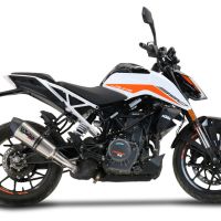 GPR auspuff kompatibel mit  Ktm Duke 390 2021-2024, New Grand Prix Evo Titanium, Zugelassener legaler Slip-On-Auspuff mit Abe, einschließlich abnehmbarem DB-Killer und Verbindungsrohr 