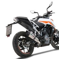 GPR auspuff kompatibel mit  Ktm Duke 390 2021-2024, New Grand Prix Evo Titanium, Zugelassener legaler Slip-On-Auspuff mit Abe, einschließlich abnehmbarem DB-Killer und Verbindungsrohr 