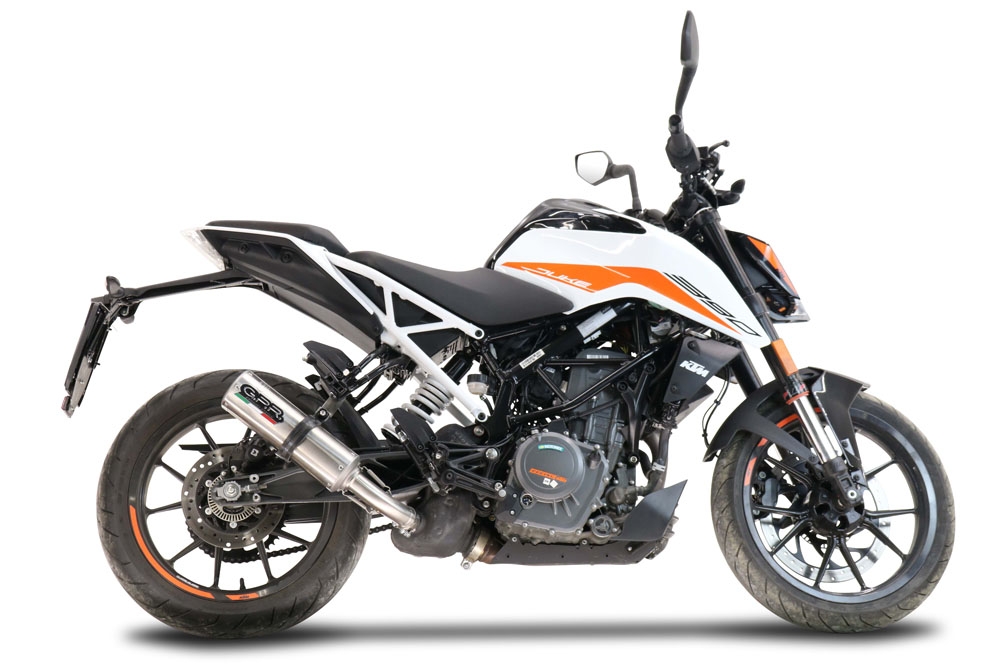 GPR auspuff kompatibel mit  Ktm Duke 390 2021-2024, M3 Inox , Rennauspuff, mit Verbindungsrohren, Artikel ohne Genehmigung 