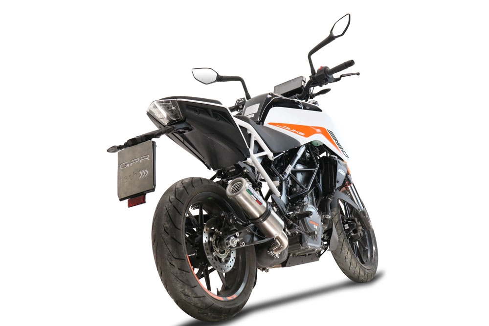 GPR auspuff kompatibel mit  Ktm Duke 390 2021-2024, M3 Inox , Rennauspuff, mit Verbindungsrohren, Artikel ohne Genehmigung 