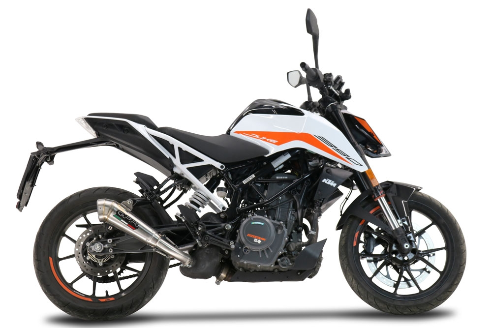 GPR auspuff kompatibel mit  Ktm Duke 390 2021-2024, Powercone Evo, Zugelassener legaler Slip-On-Auspuff mit Abe, einschließlich abnehmbarem DB-Killer und Verbindungsrohr 
