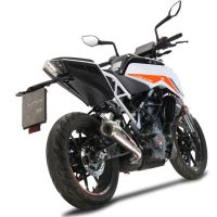 GPR auspuff kompatibel mit  Ktm Duke 390 2021-2024, Powercone Evo, Zugelassener legaler Slip-On-Auspuff mit Abe, einschließlich abnehmbarem DB-Killer und Verbindungsrohr 