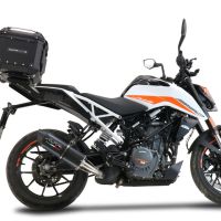 GPR TECH Ktm Duke 125 2017/2020 e4 Topcase aus Aluminium, Inklusive Stahlplatte und Aluminium-Dachträger Kapazität Liter 26