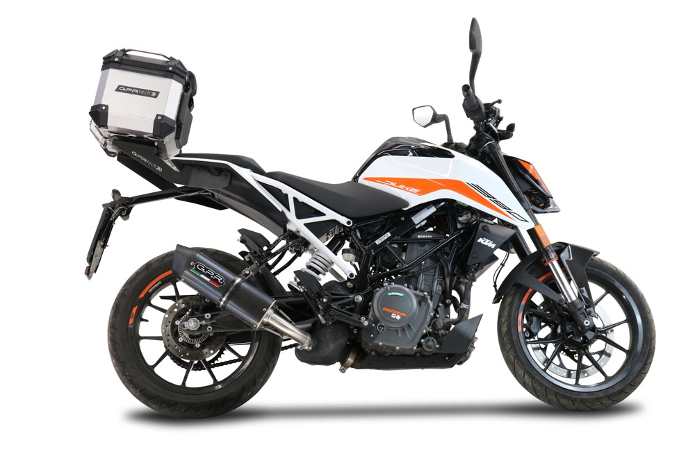 GPR TECH Ktm Duke 250 2021/2023 e4 Topcase aus Aluminium, Inklusive Stahlplatte und Aluminium-Dachträger Kapazität Liter 26