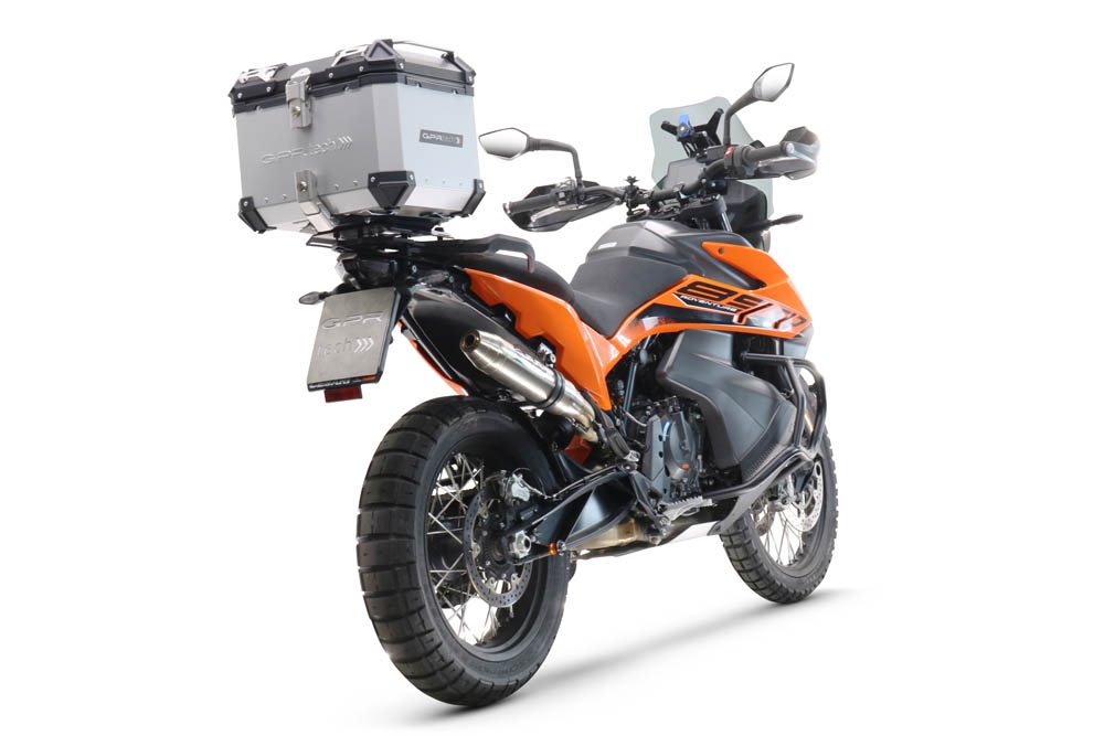 GPR TECH Ktm Lc 8 1290 Super Adv 2017/2020 e4 Topcase aus Aluminium, silberfarben mit spezifischer Platte inklusive Kapazität Liter 55