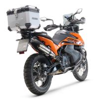 GPR TECH Ktm Lc 8 1290 Super Adv 2017/2020 e4 Topcase aus Aluminium, silberfarben mit spezifischer Platte inklusive Kapazität Liter 55