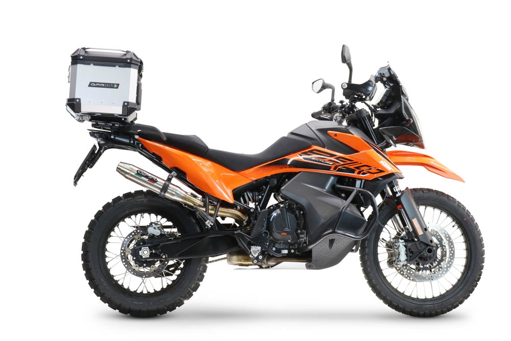 GPR TECH Ktm Lc 8 1290 Super Adv 2017/2020 e4 Topcase aus Aluminium, silberfarben mit spezifischer Platte inklusive Kapazität Liter 55