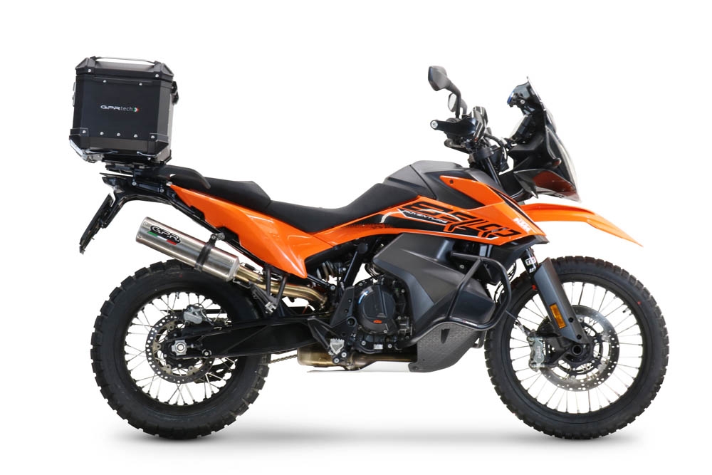 GPR TECH Husqvarna Norden 901 2022/2024 e5 Topcase aus Aluminium, schwarze Farbe mit spezifischer Platte enthalten Kapazität Liter 55