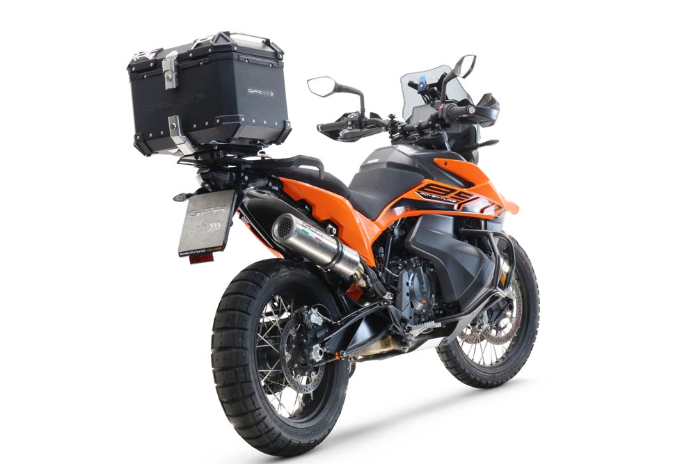 GPR TECH Husqvarna Norden 901 2022/2024 e5 Topcase aus Aluminium, schwarze Farbe mit spezifischer Platte enthalten Kapazität Liter 55