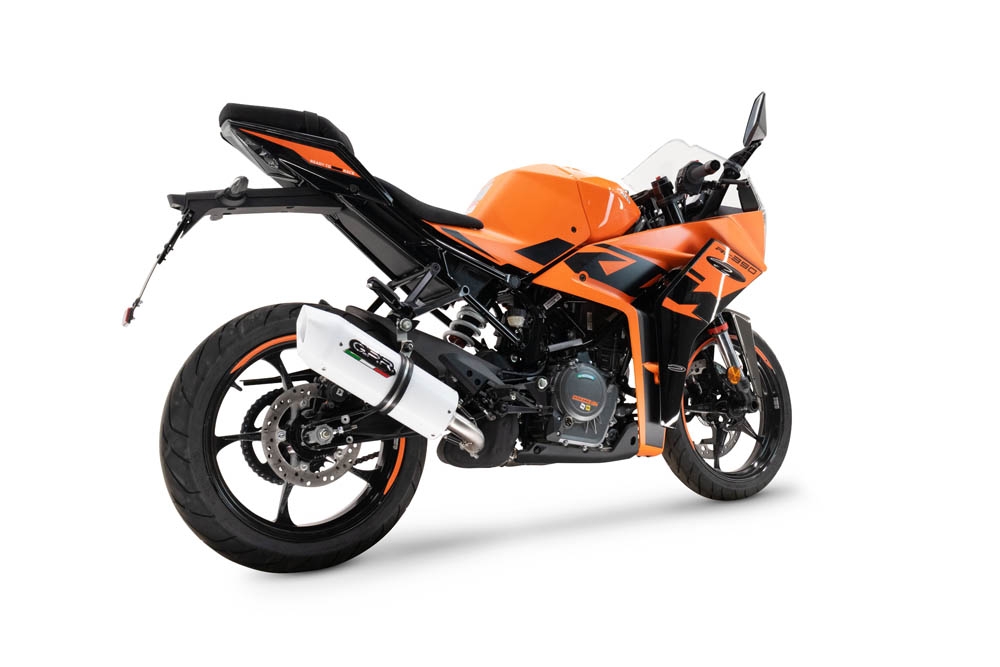 GPR auspuff kompatibel mit  Ktm Rc 125 2021-2024, Albus Evo4, Zugelassener legaler Slip-On-Auspuff mit Abe, einschließlich abnehmbarem DB-Killer und Verbindungsrohr 