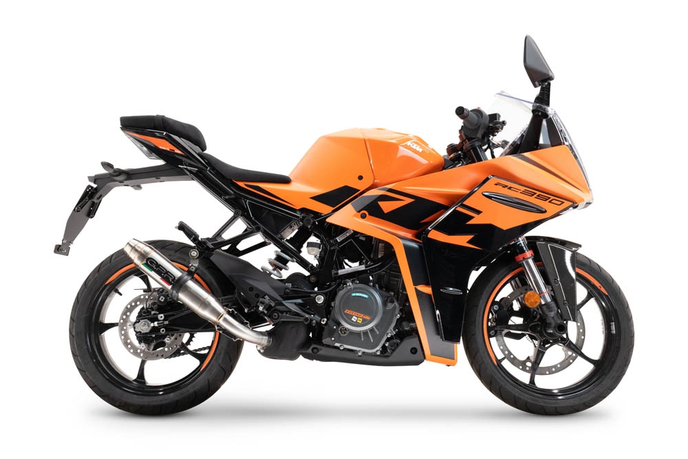 GPR auspuff kompatibel mit  Ktm Rc 390 2022-2024, Deeptone Inox, Rennauspuff, mit Verbindungsrohren, Artikel ohne Genehmigung 