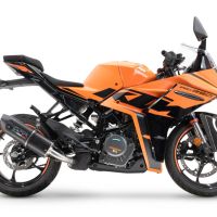 GPR auspuff kompatibel mit  Ktm Rc 125 2021-2024, Furore Nero, Rennauspuff, mit Verbindungsrohren, Artikel ohne Genehmigung 
